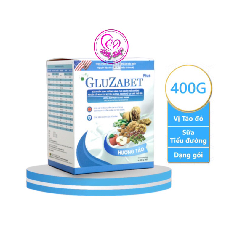 [Hộp giấy 400g] Sữa tiểu đường Gluzabet- ổn định đường huyết