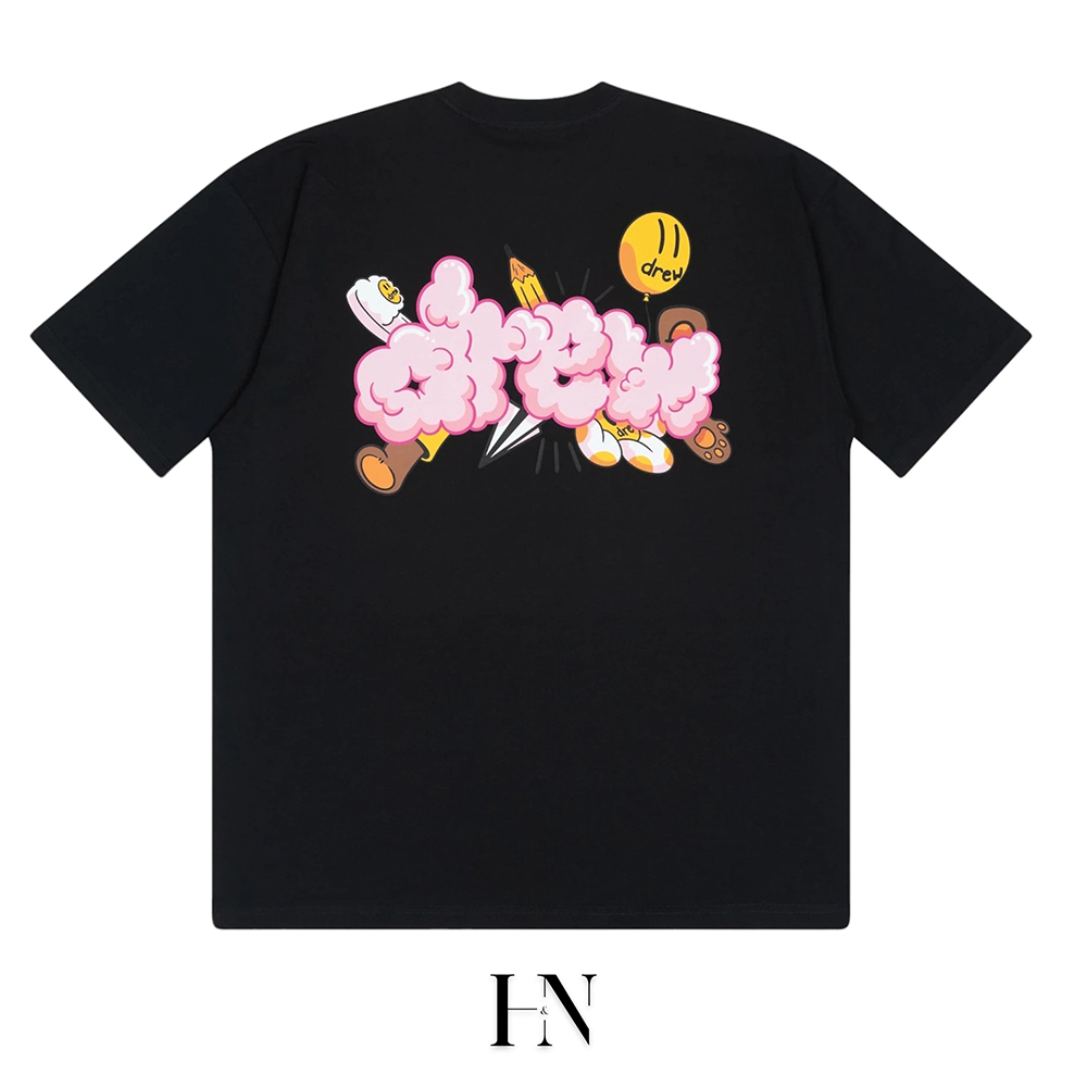 ÁO DREW DOODLE JOY BLACK TEE
