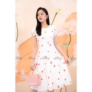 Đầm xoè Sabi 5268 cottton thêu tiểu thư nhẹ nhàng váy Lucy