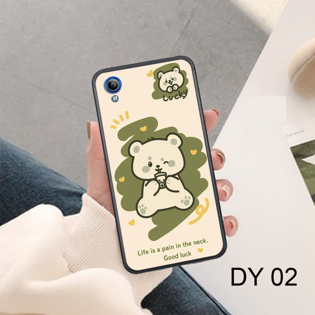 Ốp Lưng Vivo Y51 2015 - Y91C (1820) - Y1S - Y91 - Y93 - Y95 . In Hình Họa Tiêt Gấu Thỏ.