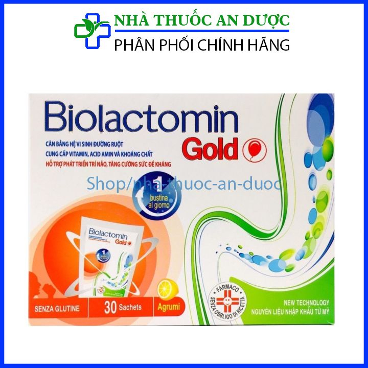 Men tiêu hóa vi sinh đường ruột Biolactomin Gold cân bằng hệ vi sinh ăn ngon – Hộp 30 gói