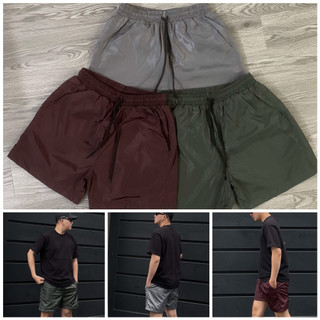  Quần short đùi nam nữ vải dù dày dặn vừa phải EWIGEN  bên trong có lót lưới full quần nhưng vẫn thoáng mát và nhanh khô 