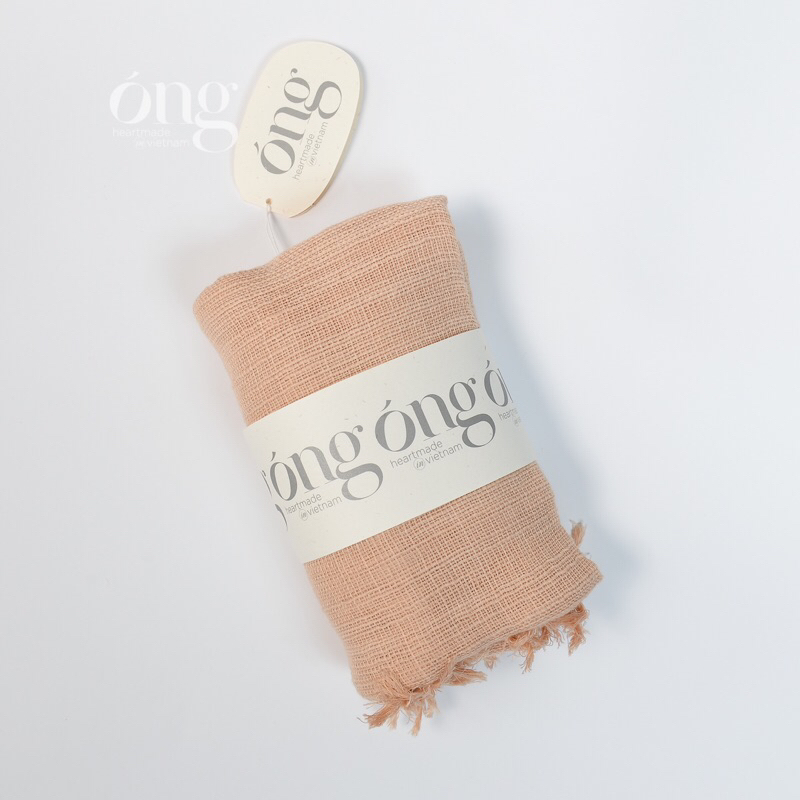 Khăn choàng cổ Nam Nữ- 100% Cotton- ÓNG - Nhuộm màu an toàn cho da- 80*180cm -Dệt thủ công tại Viiệt Nam