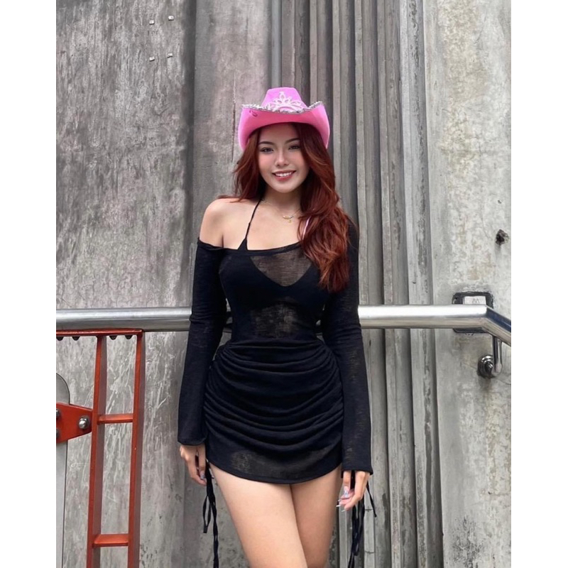 | Chang Tròn | 𝐋𝐀𝐑𝐀 𝐃𝐑𝐄𝐒𝐒 body lệch vai + Bra Bigsize + Hình Thật