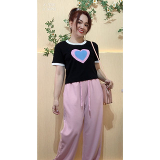 Áo kiểu BIGSIZE Croptop form ôm Tim 17101