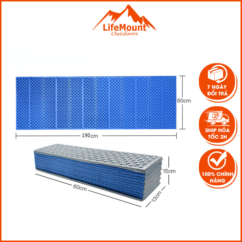 Thảm trải lều, thảm xốp văn phòng, thảm xốp cắm trại, thảm leo núi cá nhân gập gọn siêu nhẹ chỉ 400gram kèm tùi đựng.