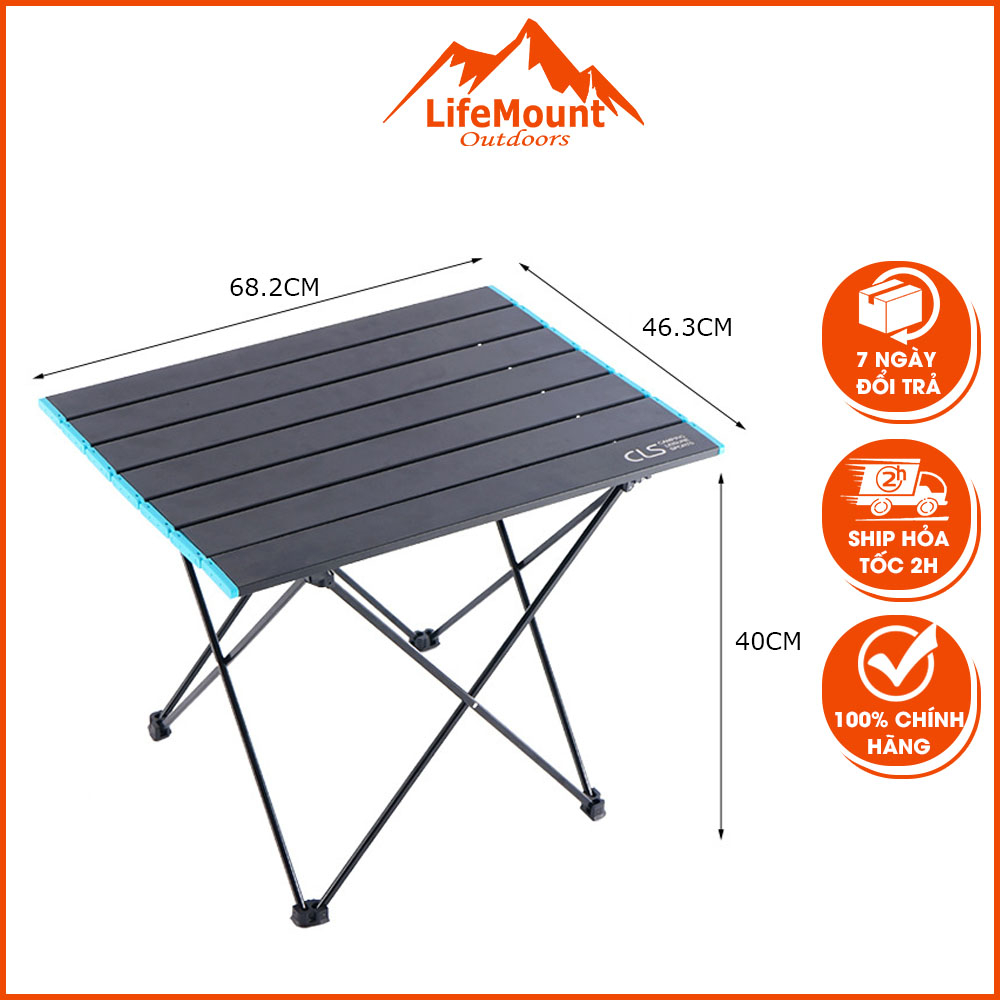Bàn du lịch, camping, dã ngoại gập gọn hợp kim nhôm 7075 siêu nhẹ, cứng cáp chắc chắn siêu tiện lợi hãng CLS