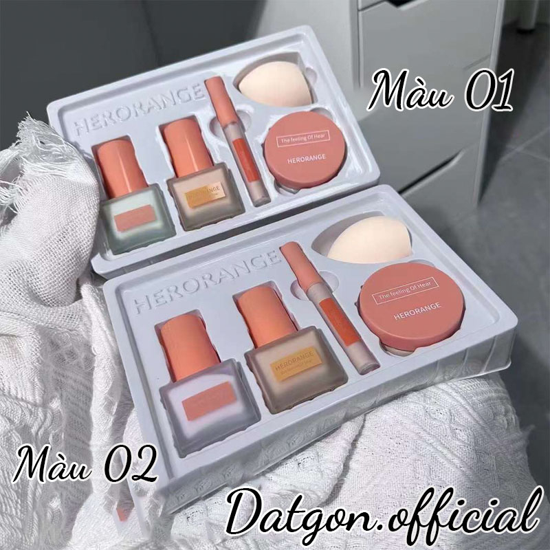 Set 5 Món HERORANGE Sang Mịn Trang Điểm Xinh Xắn Cho Nữ Hr419