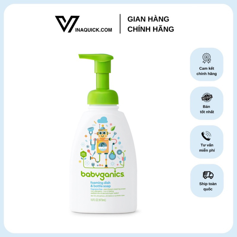 Nước Rửa Bình Sữa Babyganics - VIANQUICK