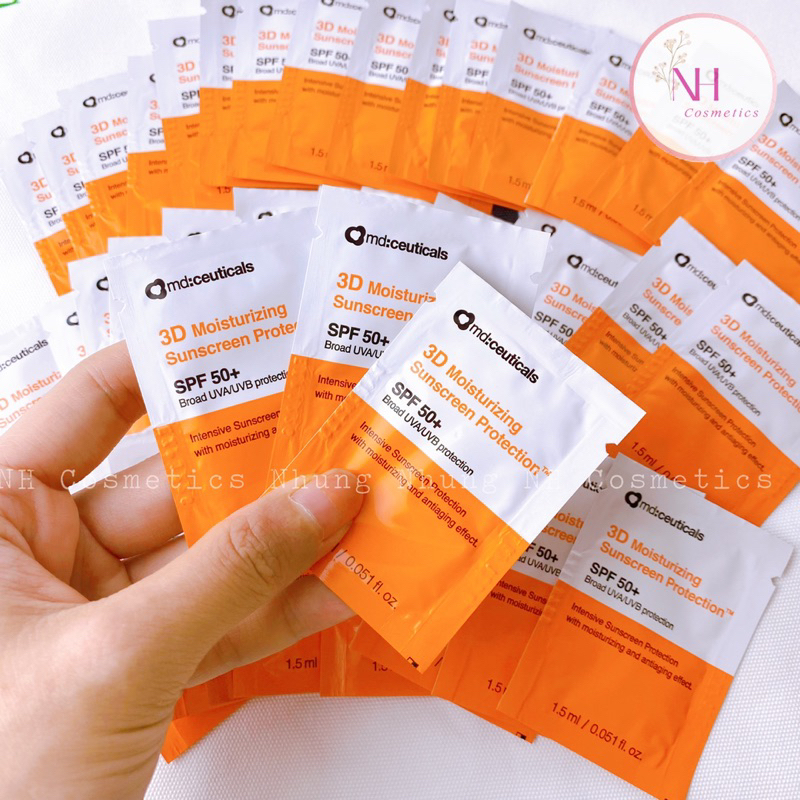 SAMPLE KEM CHỐNG NẮNG MD:CEUTICALS 3D MOISTURIZING SUNSCREEN PROTECTION SPF 50+