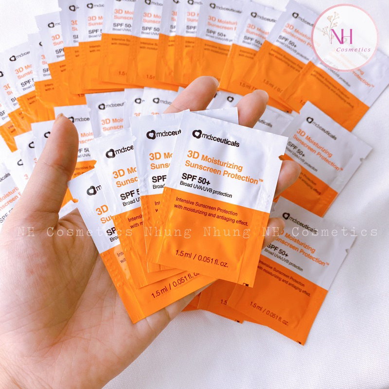 SAMPLE KEM CHỐNG NẮNG MD:CEUTICALS 3D MOISTURIZING SUNSCREEN PROTECTION SPF 50+