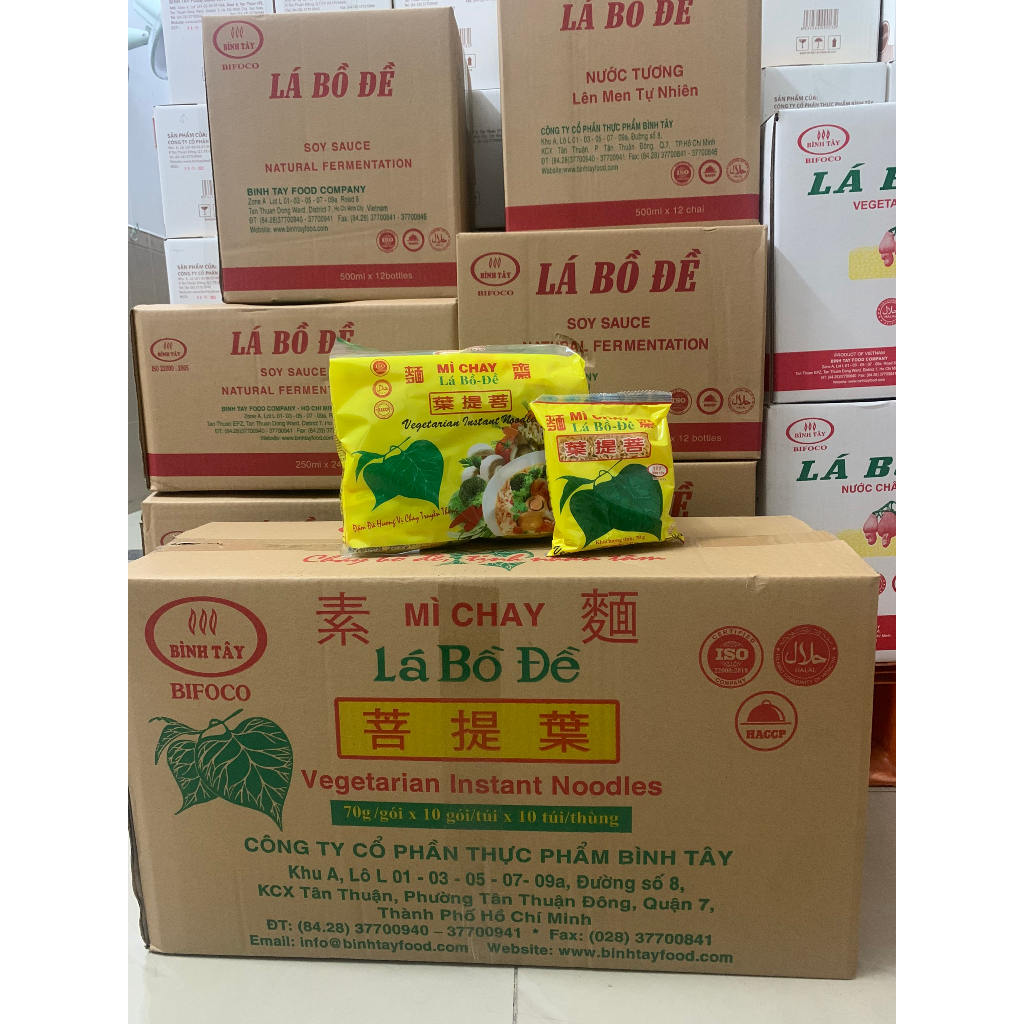 Mì chay lá bồ đề TÚI 10gói/túi DATE 19/01/2024