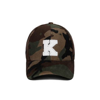 Nón camo nhung gân unisex thêu chữ K