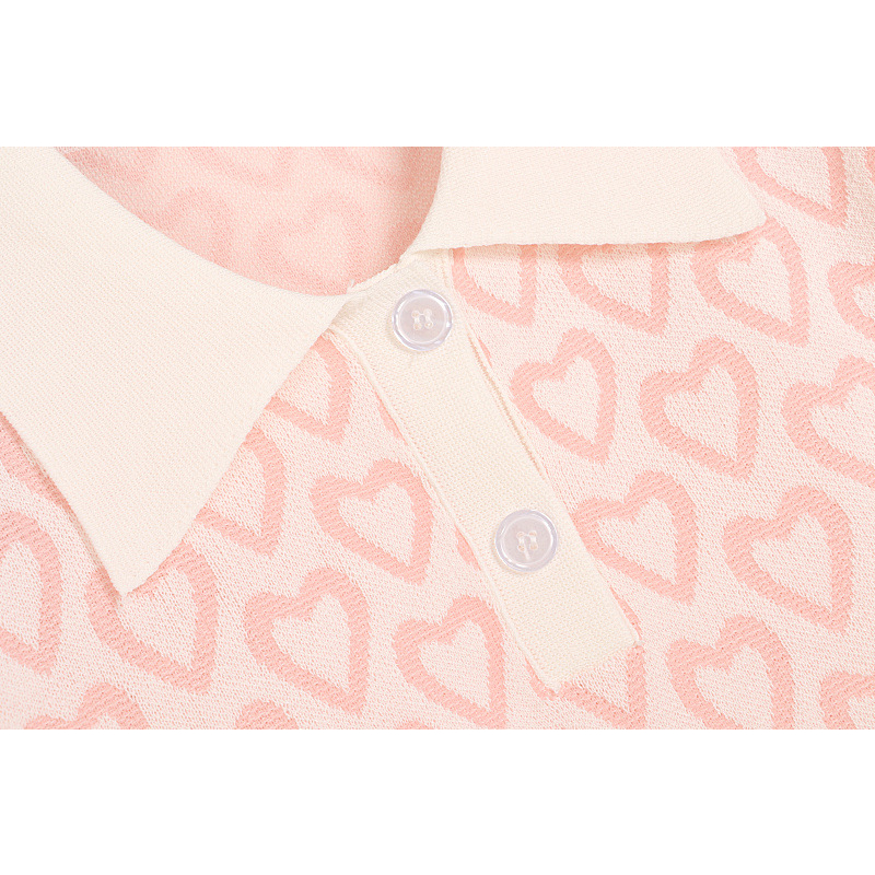 Áo croptop nữ Themei1992 dệt kim tay ngắn cổ polo dáng ôm thời trang mùa hè quyến rũ 2023