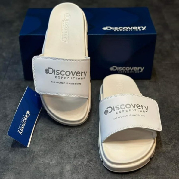 Dép Thể Thao Auth Dép DISCOVERY EXPEDITION BRICK SLIDE WHITE DX-LP410-2N-K0001 Chính Hãng 100%