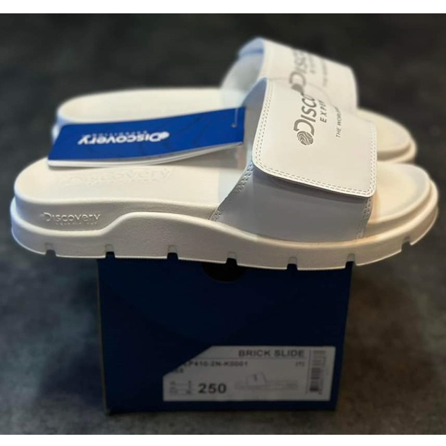 Dép Thể Thao Auth Dép DISCOVERY EXPEDITION BRICK SLIDE WHITE DX-LP410-2N-K0001 Chính Hãng 100%