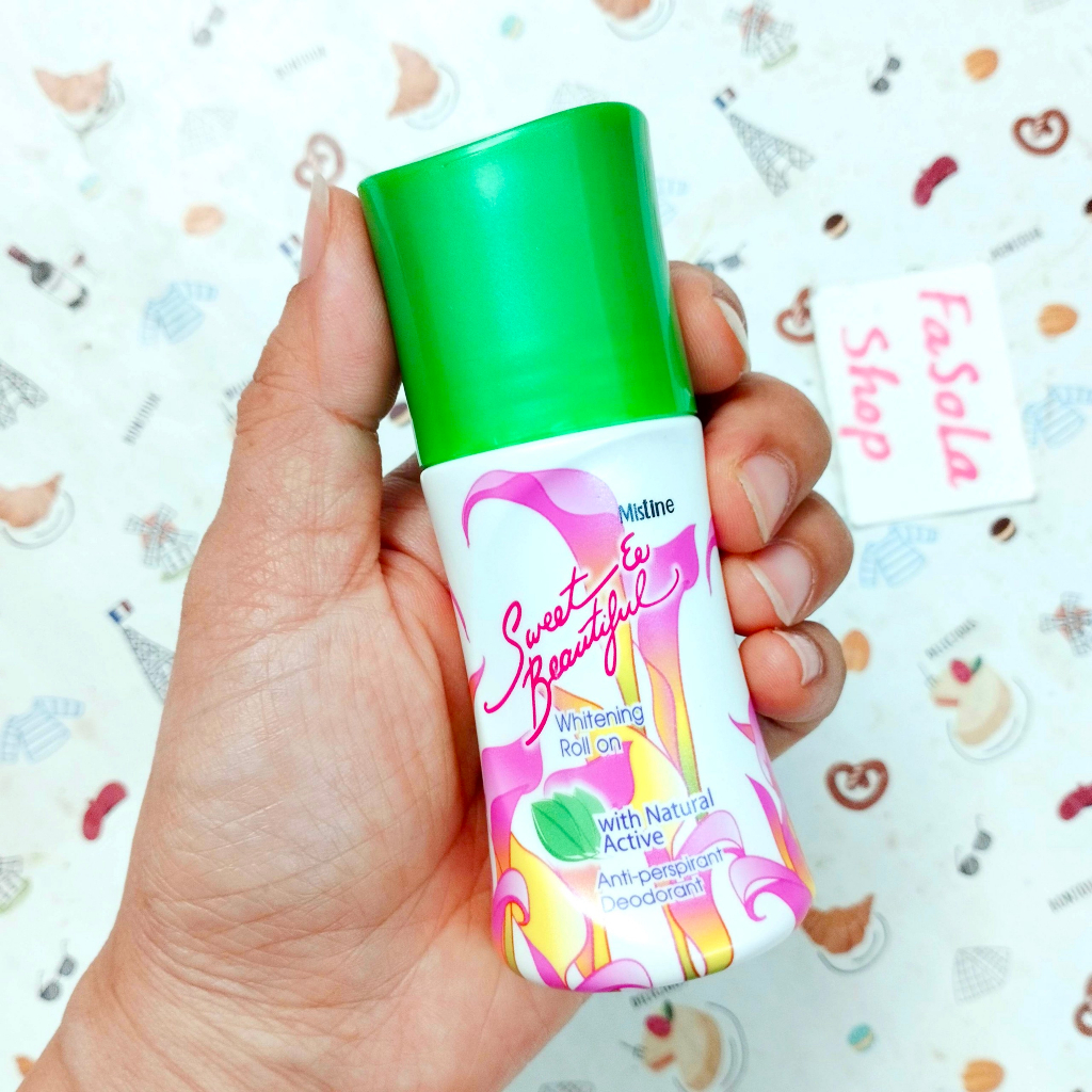 Lăn khử mùi nữ MISTINE 35g Thái Lan dưỡng trắng da mùi hương hoa roll on whitening deodorant tím hồng xanh vi khuẩn hôi
