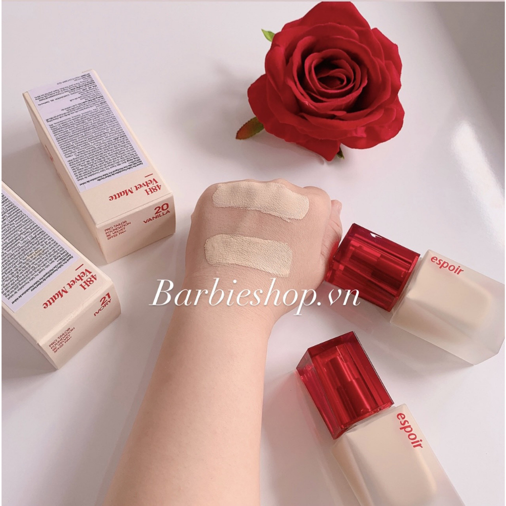 Kem Nền Siêu Che Phủ Espoir Pro Tailor Foundation Be Velvet SPF22 PA++