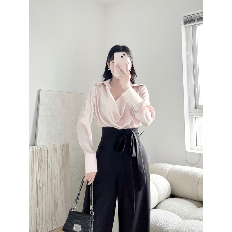 VELLE DESIGN áo Lola chất vải lụa hongkong