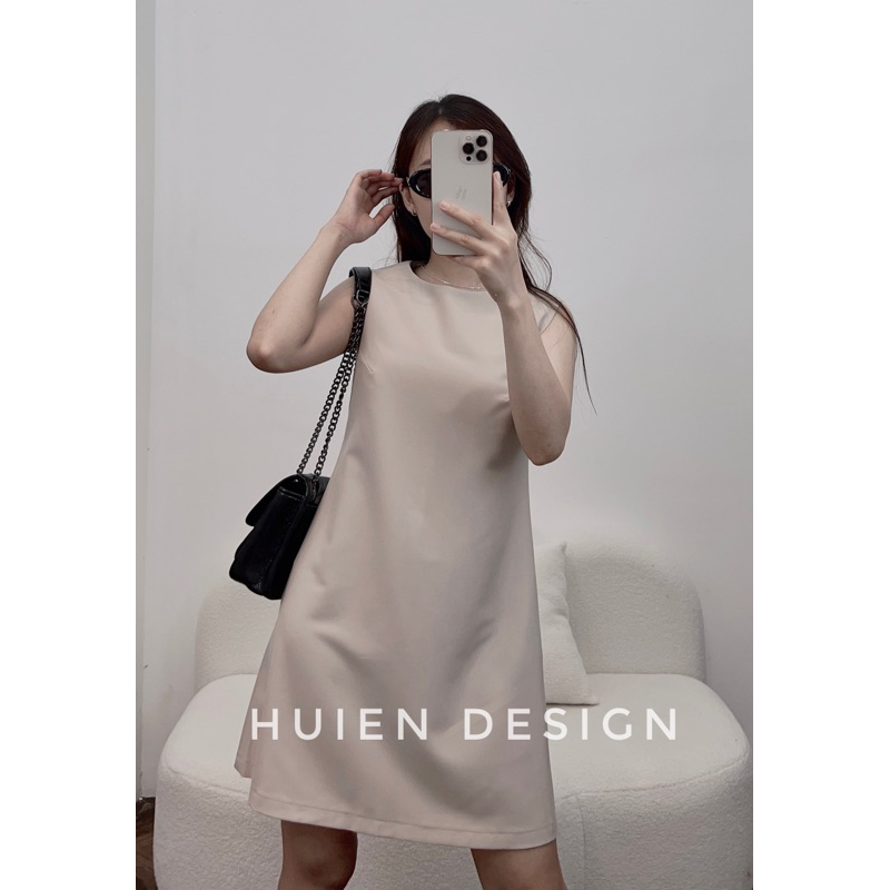 Váy nữ ngắn 2 lớp form suông hàng thiết kế Huien Design thời trang thanh lịch trẻ trung, đầm nữ dự tiệc sang trọng