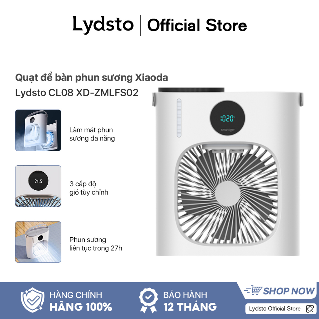 Quạt hơi nước mini phun sương Lydsto CL08 XD-ZMLFS02 900ml, thêm đá vào trực tiếp - Bảo hành 12 tháng