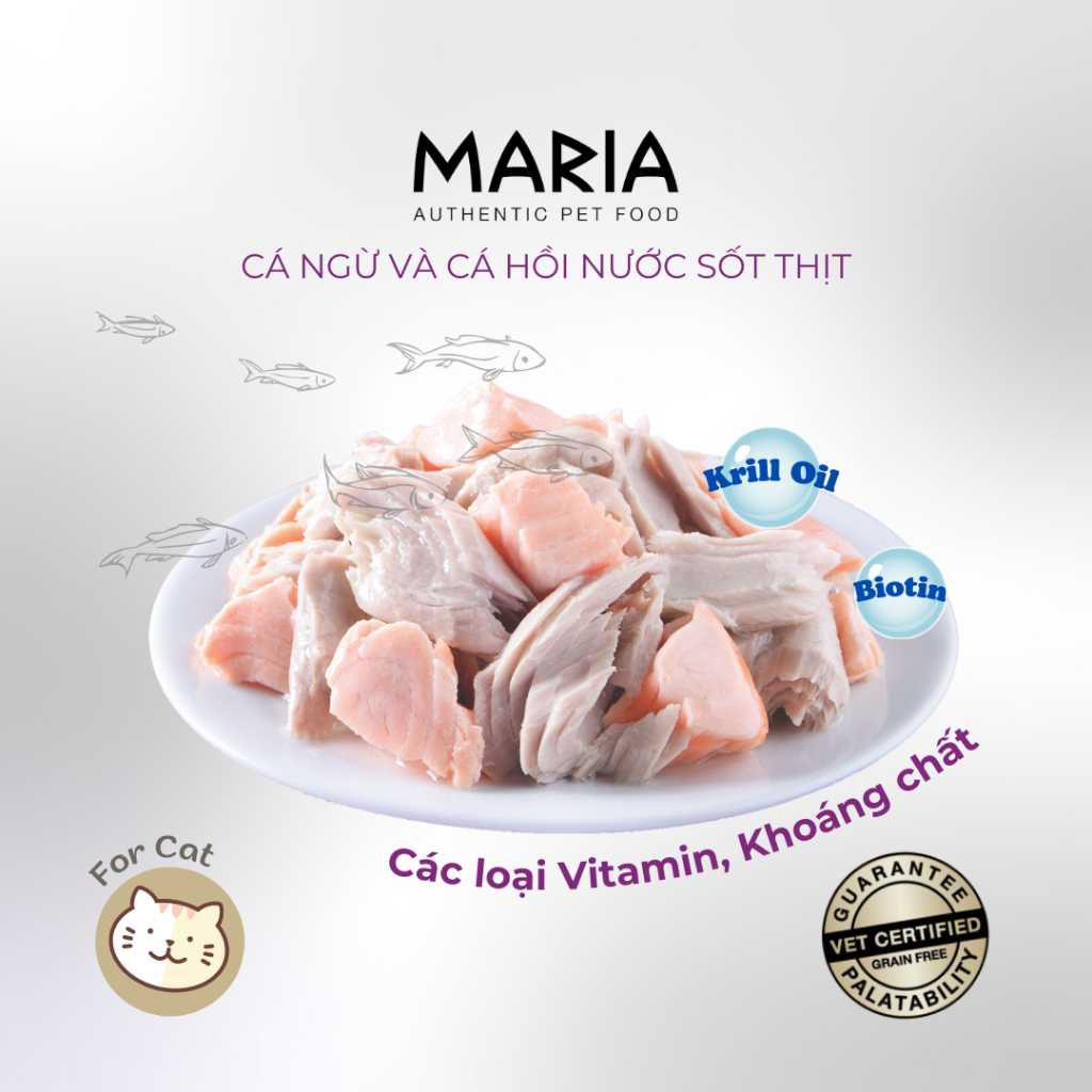 Pate cho mèo Maria hộp 12 gói 70g