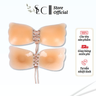 Miếng dán ngực silicon áo dán cánh tiên dây rút tạo khe nâng ngực slc 111