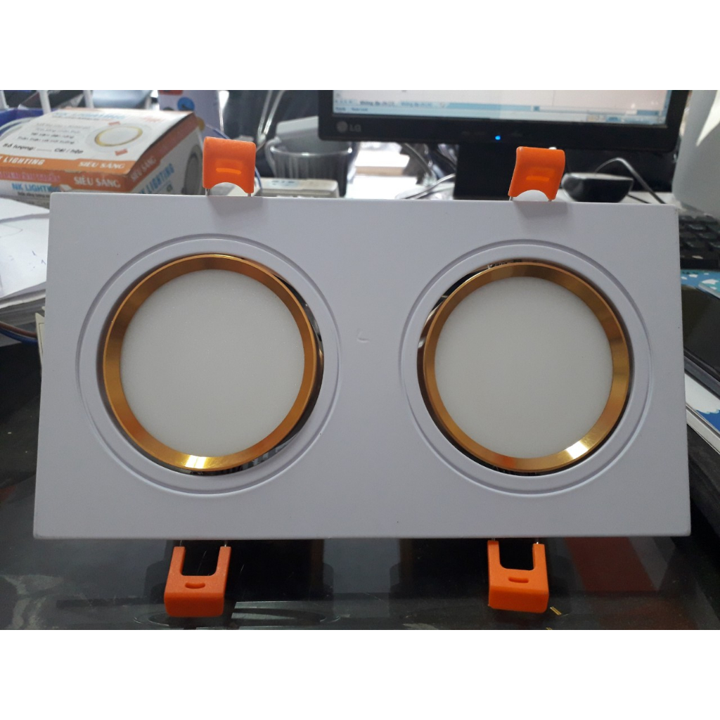 Đèn LED âm trần đôi 7W có thể chỉnh hướng,ÂM TRẦN PHẲNGBIGER :BTT-2x7W / 2x12W