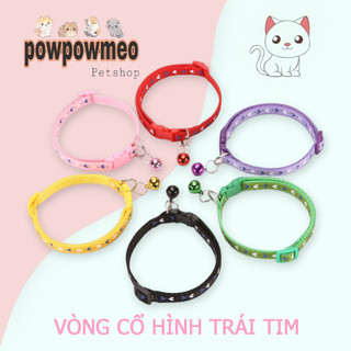 Vòng cổ hình trái tim có chuông cho chó mèo