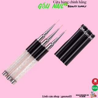 Cọ nét cán đá - Cọ nét gel cán đá - cọ tóc cao cấp 3 sizes (6mm; 9mm; 11mm) - Cọ vẽ nail chuyên dụng (lẻ chiếc) cao cấp
