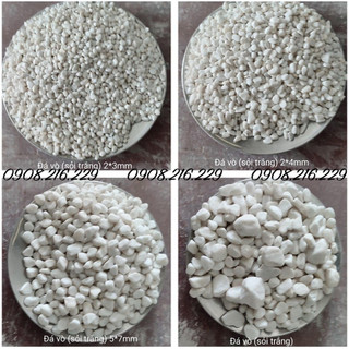 Sỏi trắng trang trí sân vườn, tiểu cảnh, sân thượng, hồ cá, sen đá