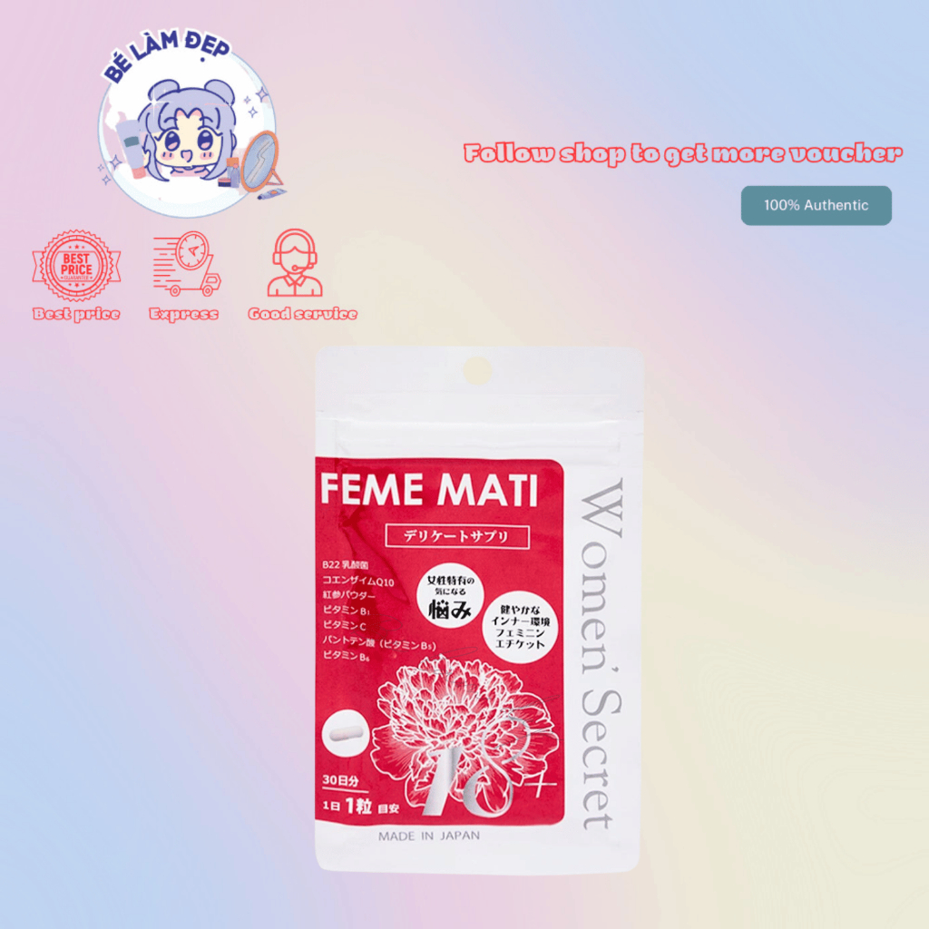 Viên Uống Hỗ Trợ Sức Khỏe Phụ Nữ Feme Mati Nhật 30 Viên