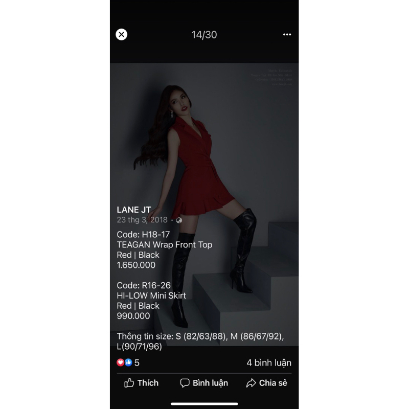 Set Lane Jt teagan wrap front top & hi low mini skirt! Chính hãng 100%! 2640K