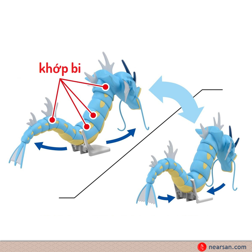 Gyarados mô hình bandai pokemon plastic model collection pokepla 52