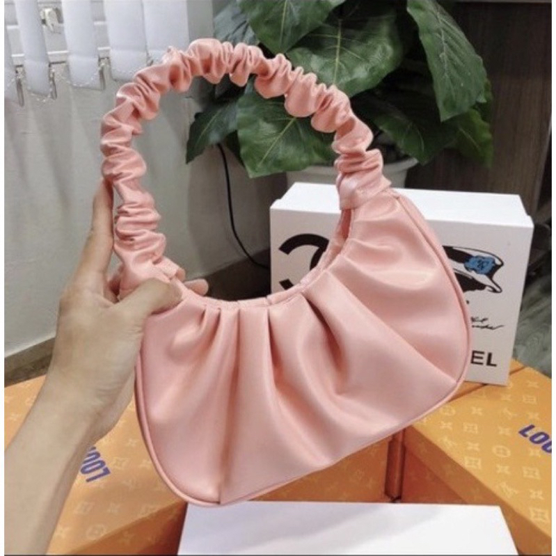 Túi kẹp nách, túi xách nữ đeo chéo đeo vai quai dúm đơn giản thời trang vintage đủ màu