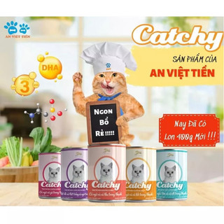 Pate lon catchy cho mèo mọi lứa tuổi-400g