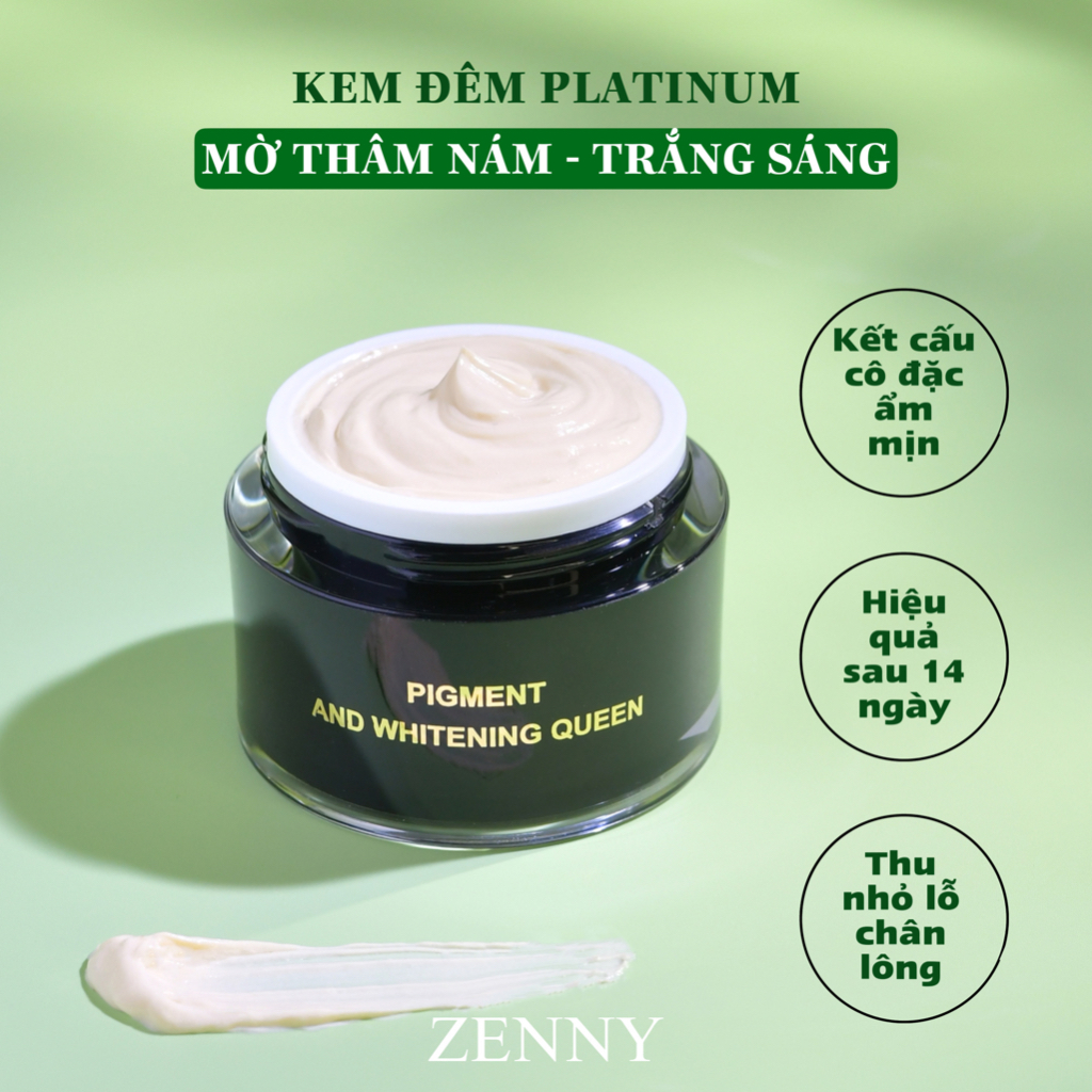 Kem ban đêm ngăn ngừa sạm nám, tàn nhang, mun, Zenny Platinum