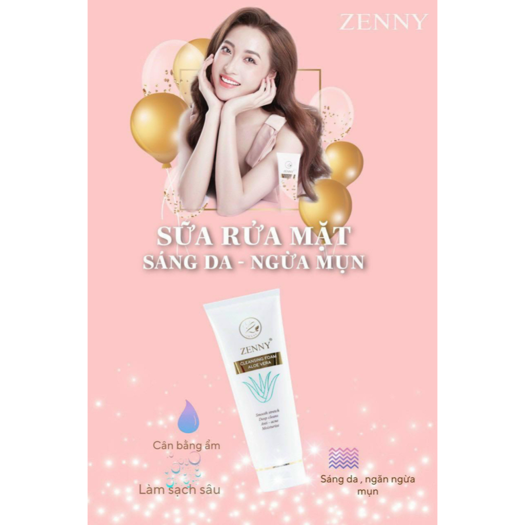 Sữa rửa mặt Zenny-làm sạch sâu từ bên trong-cấp ẩm, giúp da trắng sáng mịn màng