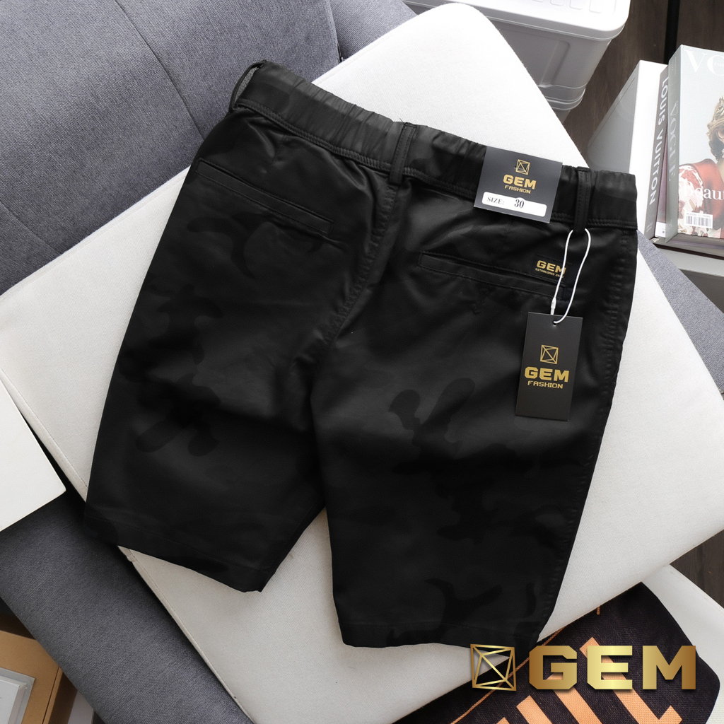 Quần short nam kaki lưng thun co giãn, quần đùi nam chất kaki lưng thun thoải mái