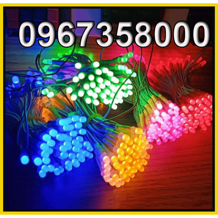 Led liền dây 5mm - Led ruồi 5mm làm biển led vẫy - cuộn 100 bóng - dùng nguồn 5v