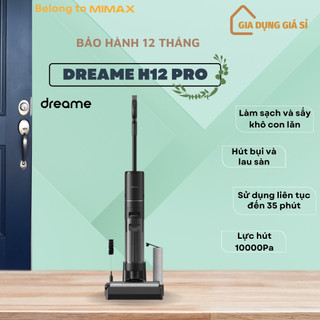 Máy hút bụi lau sàn không dây tự làm sạch con lăn dreame h12 pro - hàng chính hãng - bảo hành 18t - mimax