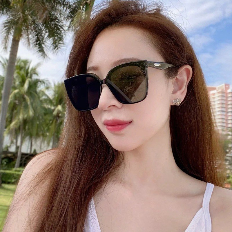 Kính Râm Dáng Vuông Tràn Viền Oversize Thời Trang Dành Cho Nam Và Nữ