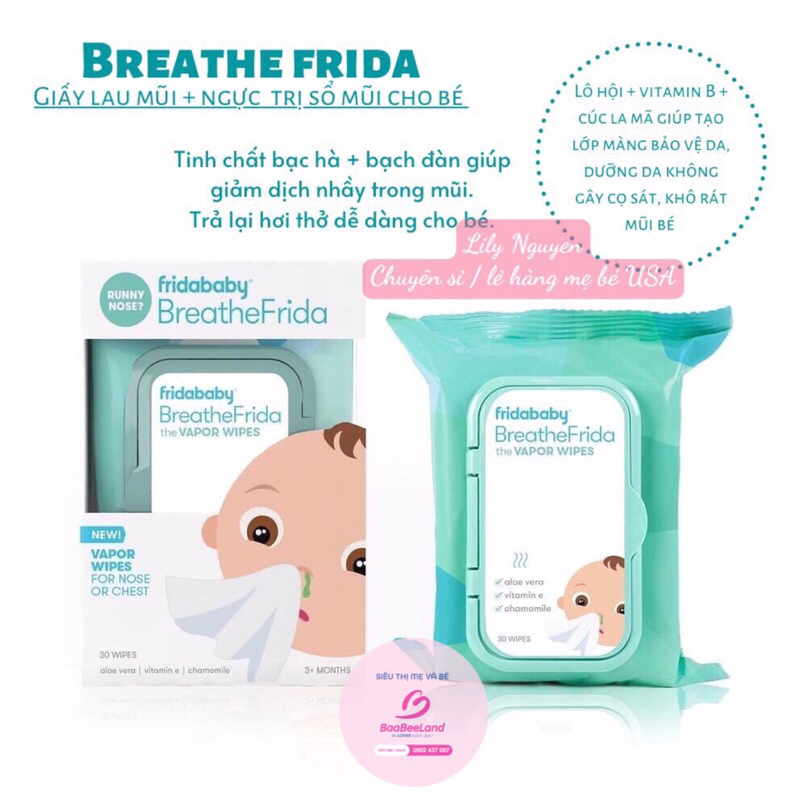 Bộ kit chăm sóc những ngày bé ốm COMBO BREATHE EASY KID FRIDA BABY -