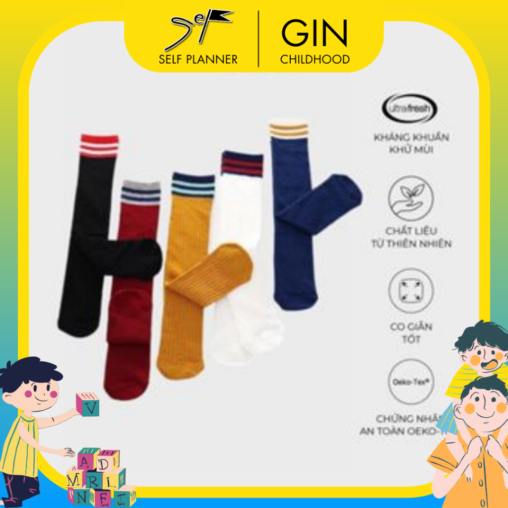 Tất gối nữ Gutykids Free Stype phong cách Hàn Quốc 2 sọc dày dặn, 90% cotton mềm co dãn Hàn Quốc siê MS GCH_61