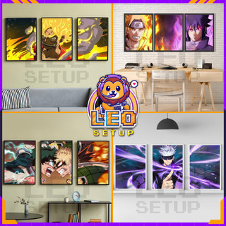 Tranh Decal dán tường decor phòng Bộ 3 tranh - nhiều kích thước A4, A5 by LeoSetup