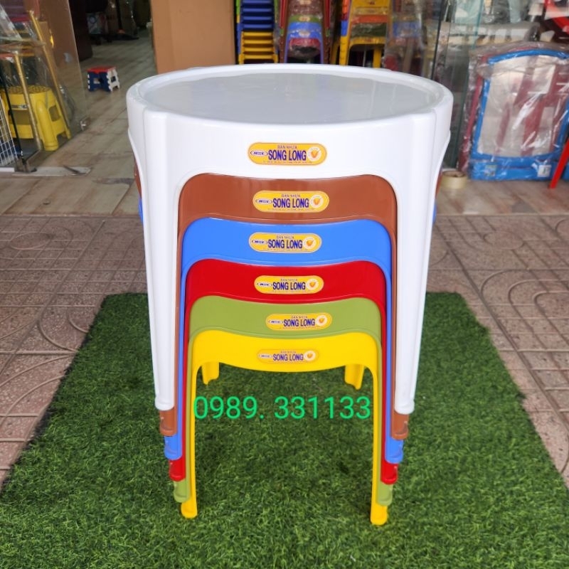 Combo 05 bàn trà chanh nhựa tròn - Song Long