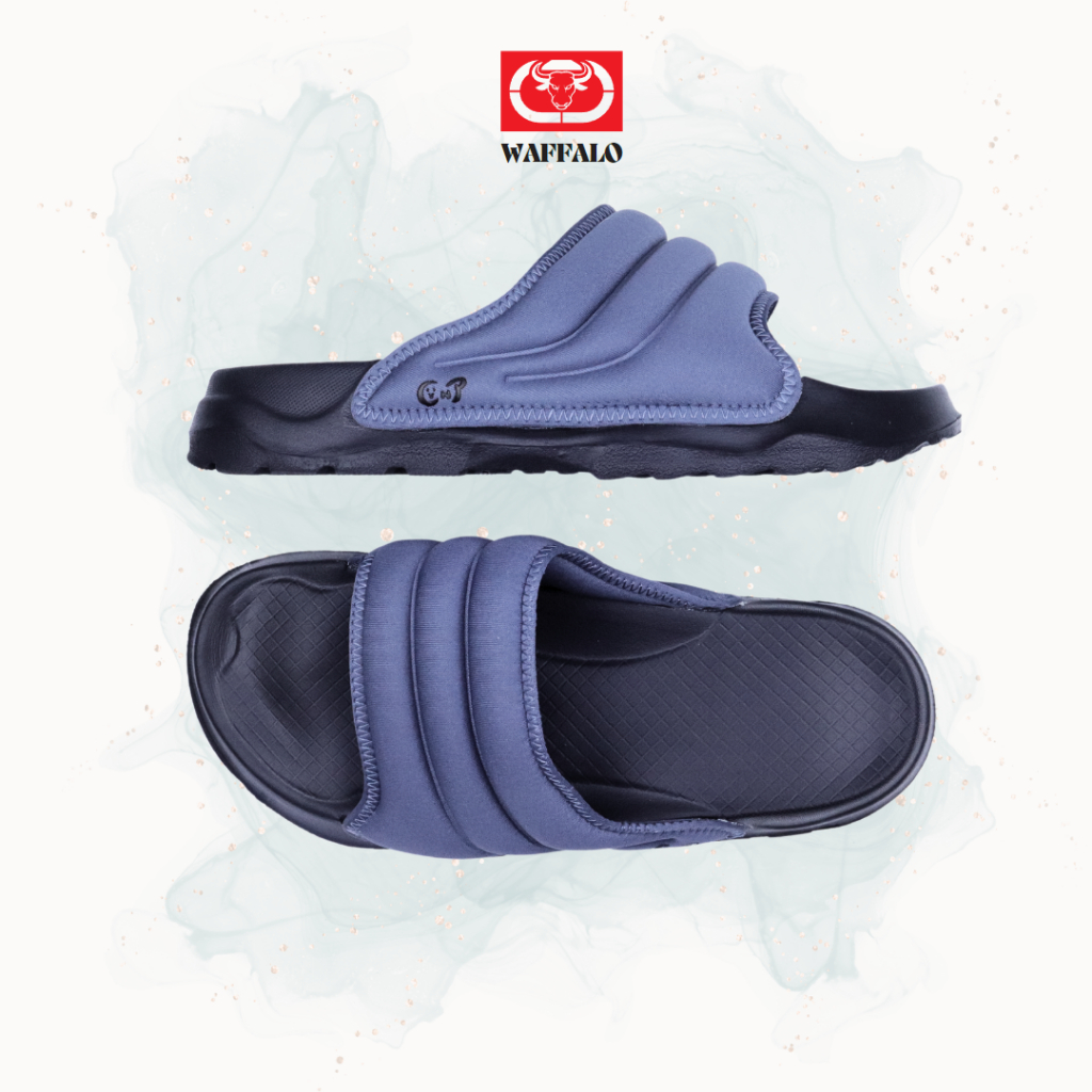Dép Quai Ngang Waffalo Wave Cho Nam Nữ Kiểu Dáng Thời Trang Êm Ái Bền Đẹp Lên Chân Thoải Mái