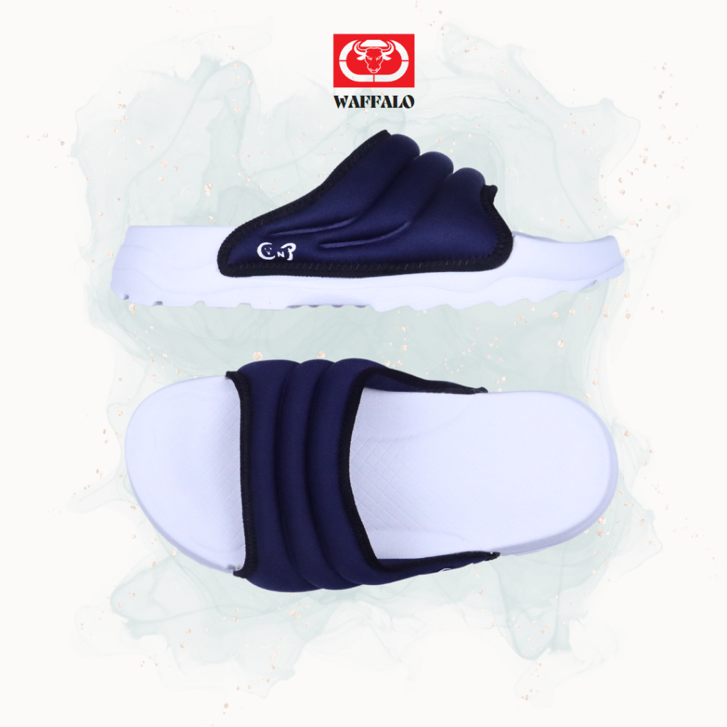 Dép Quai Ngang Waffalo Wave Cho Nam Nữ Kiểu Dáng Thời Trang Êm Ái Bền Đẹp Lên Chân Thoải Mái