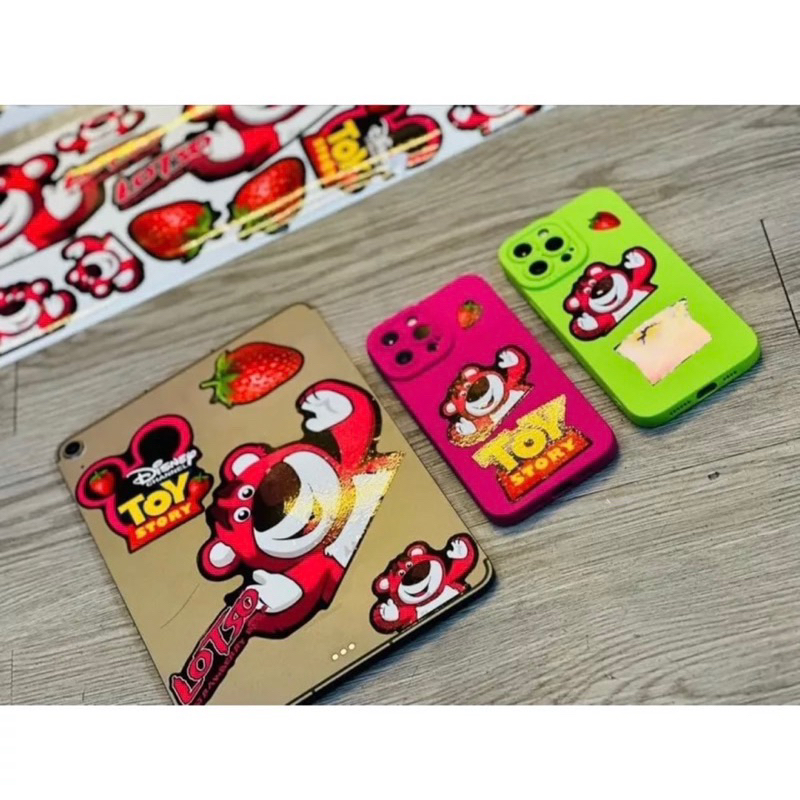 Tem Chế Trang Trí Xe Máy,Ô Tô,Láp Tóp,Điện Thoại Mẫu Gấu Dâu.