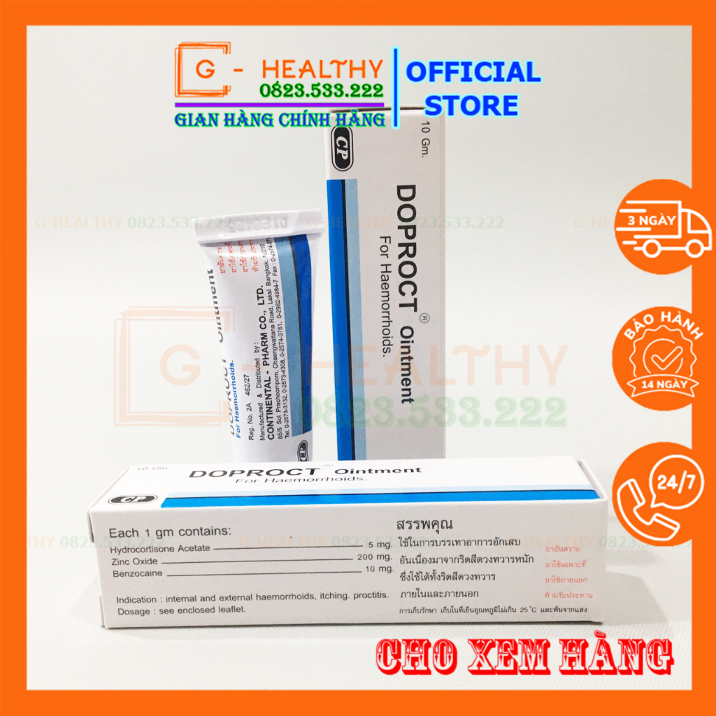 Kem Bôi & Viên Đặt Teo Trĩ Thái Lan DOPROCT